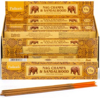 INCIENSO TULASI NAG CHAMPA Y SANDALWOOD